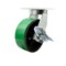 Service Caster 8'' Heavy Duty Green Poly on Cast Iron Caster with Brake and Swivel Lock CRAN-SCC-KP92S830-PUR-GB-SLB-BSL - alternate 1